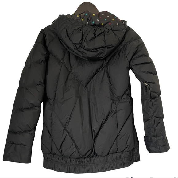 BURTON Black Reversible Goose Down Ski Snowboard Jacket Medium - Picture 2 of 8